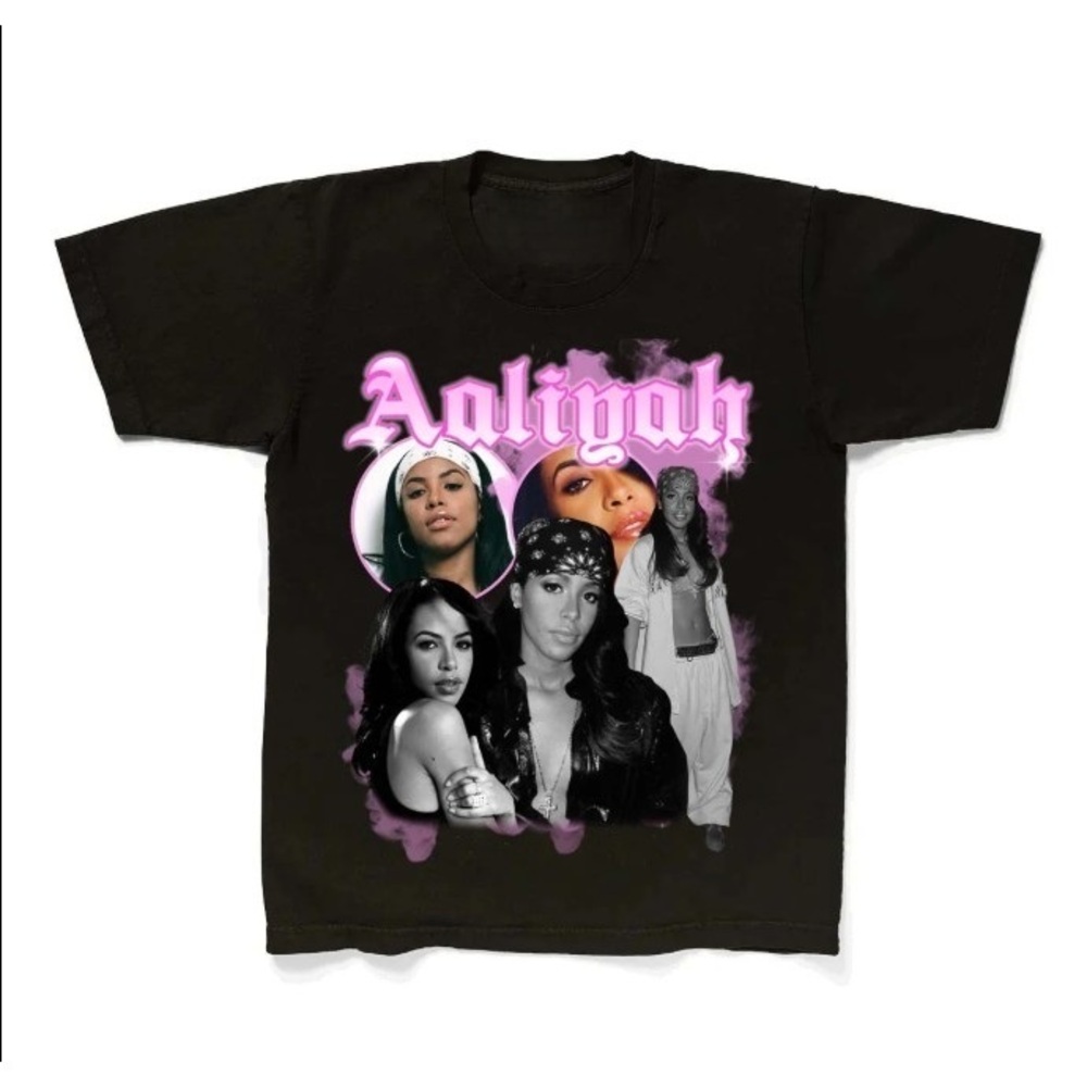Black Unisex Aaliyah Tee